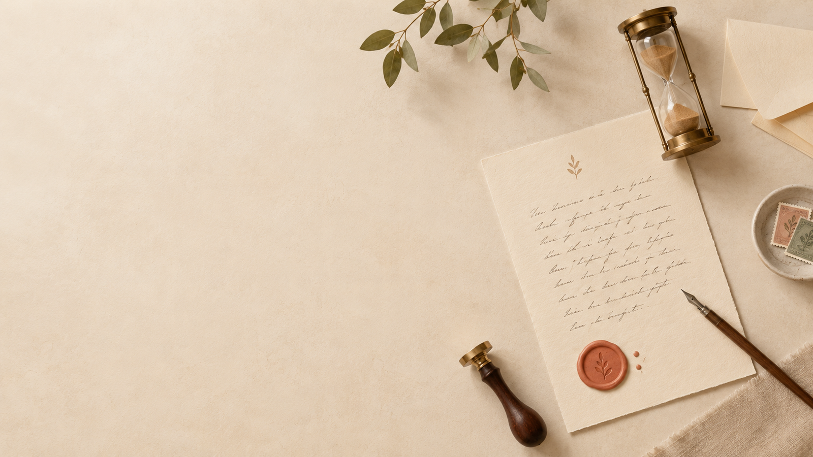 A sealed ibasho letter, waiting on warm paper